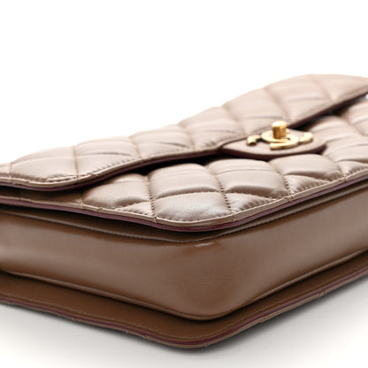 Chanel Calfskin Quilted Large Perfect Edge Flap Kaki 8 of 10