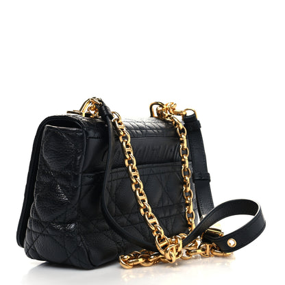 Christian Dior Calfskin Cannage Small Caro Bag Black 3 of 10
