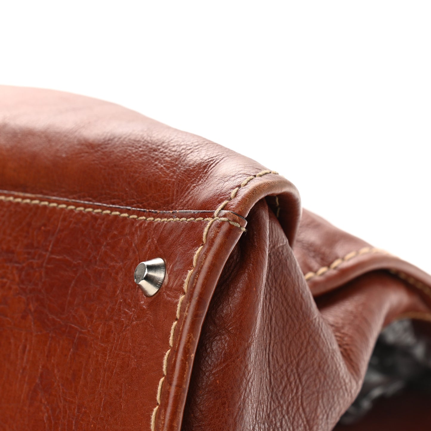 Calfskin Edith Satchel Ecureil Brown