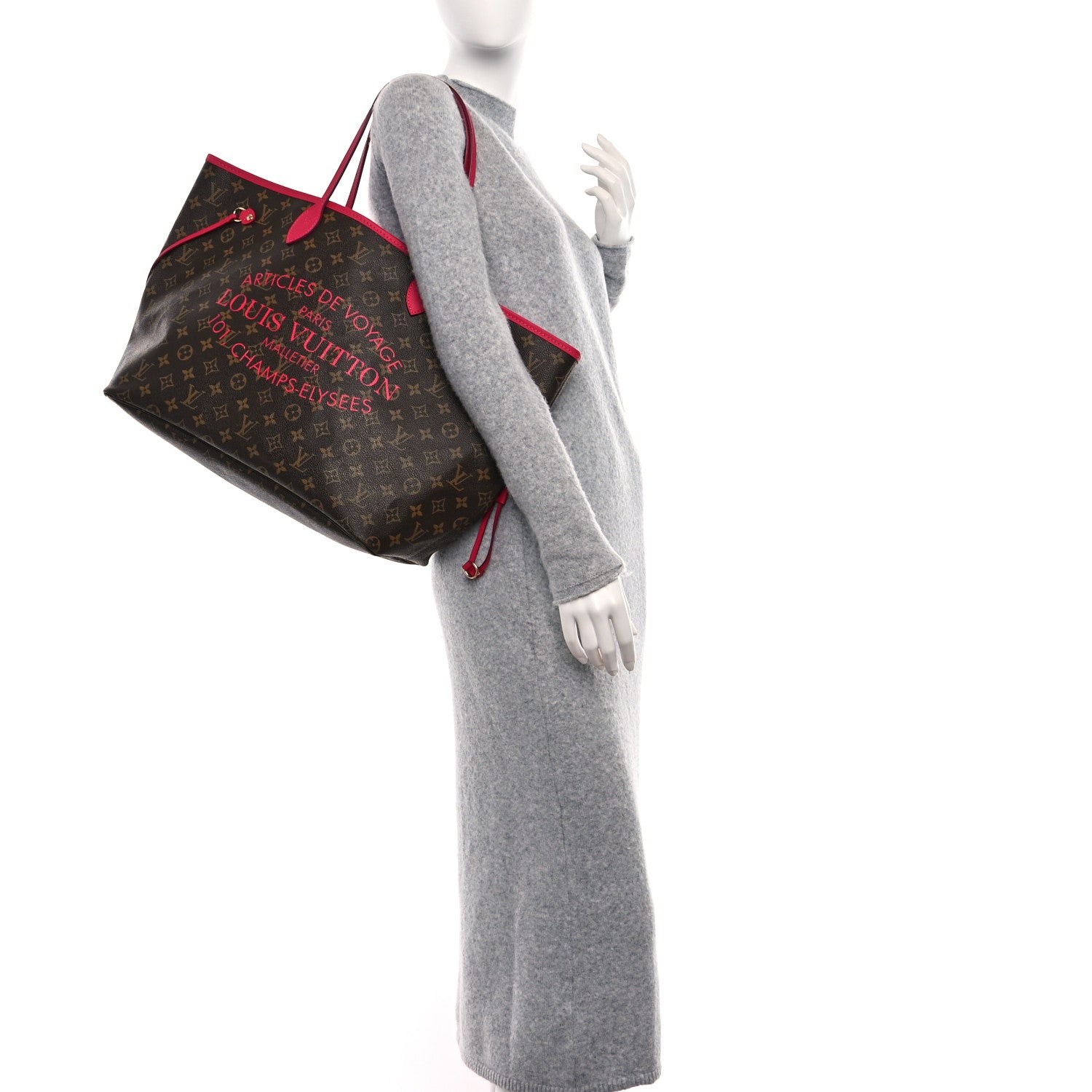 Louis Vuitton Monogram Articles de Voyage Ikat Neverfull GM Rose Indien 2 of 8