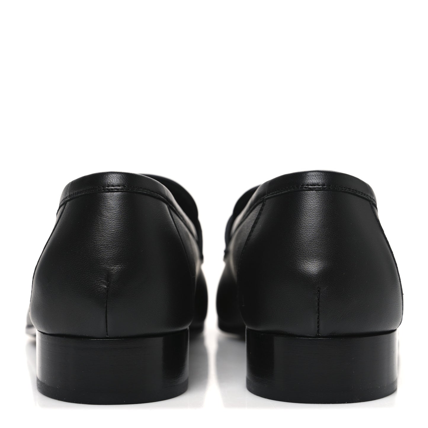 Lambskin Mens Stitched CC Loafers 43 Black