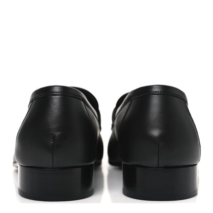 Chanel Lambskin Mens Stitched CC Loafers 43 Black 6 of 10