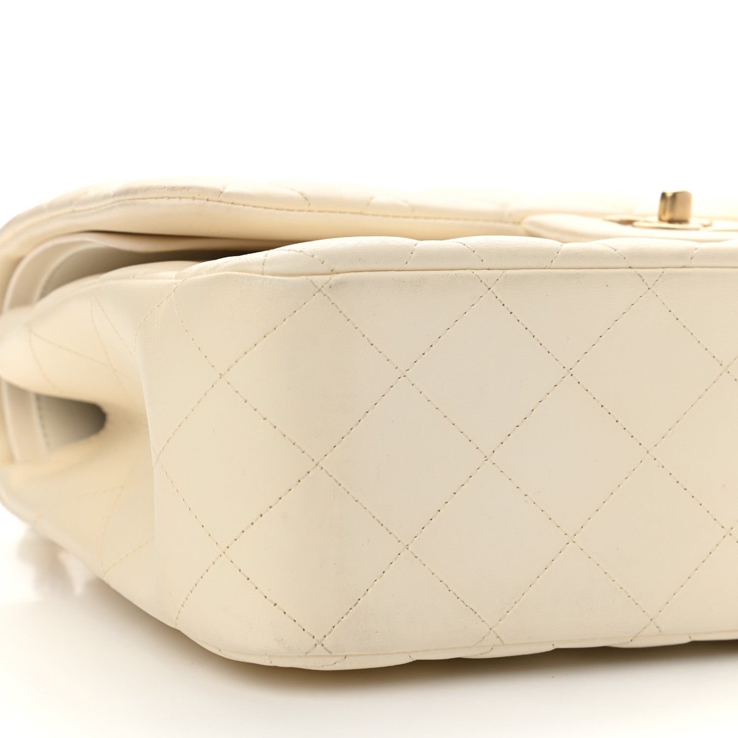 Chanel Lambskin Quilted Jumbo Double Flap White 8 of 12