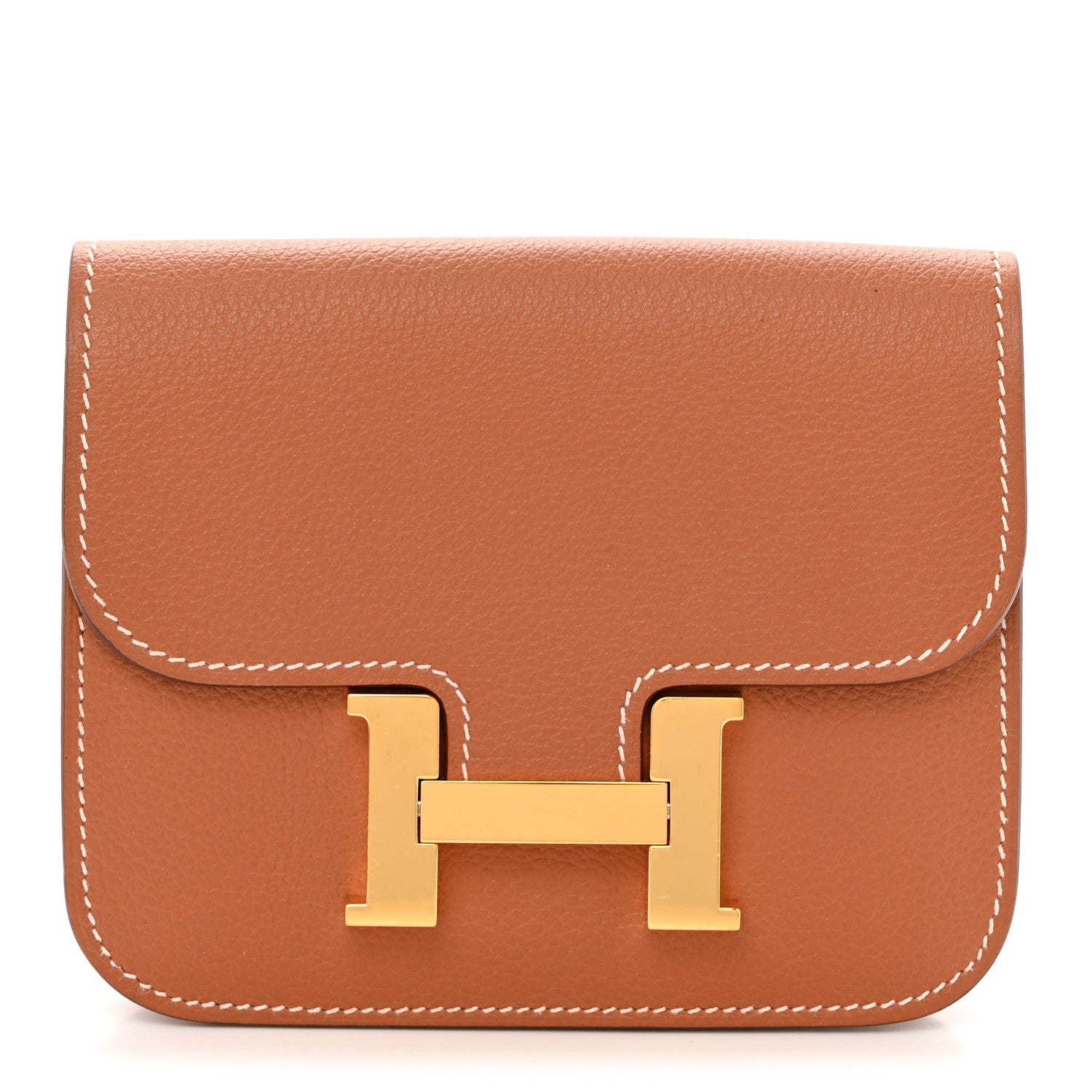 Hermes Evercolor Constance Slim Wallet Gold 1 of 12