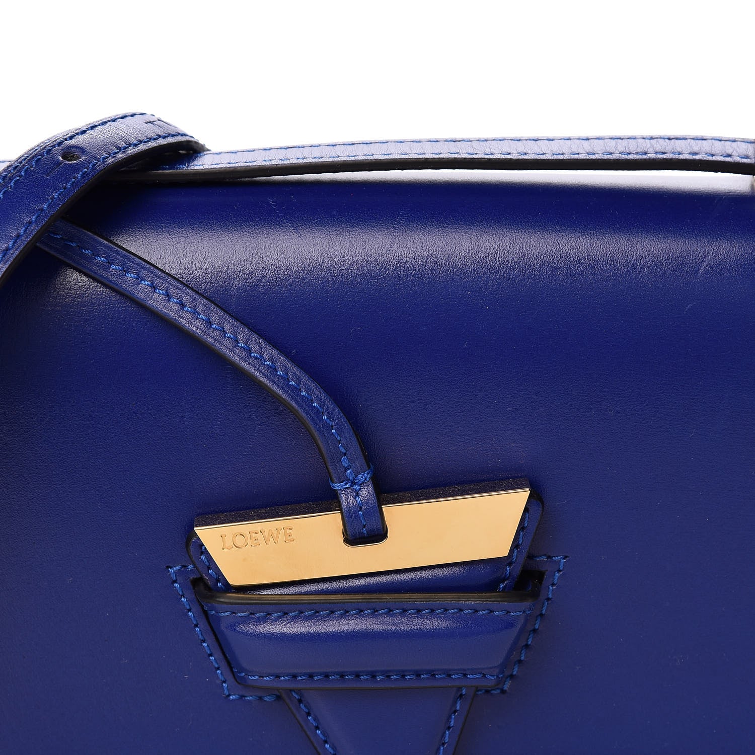 Loewe Calfskin Small Barcelona Shoulder Bag Royal Blue 6 of 8