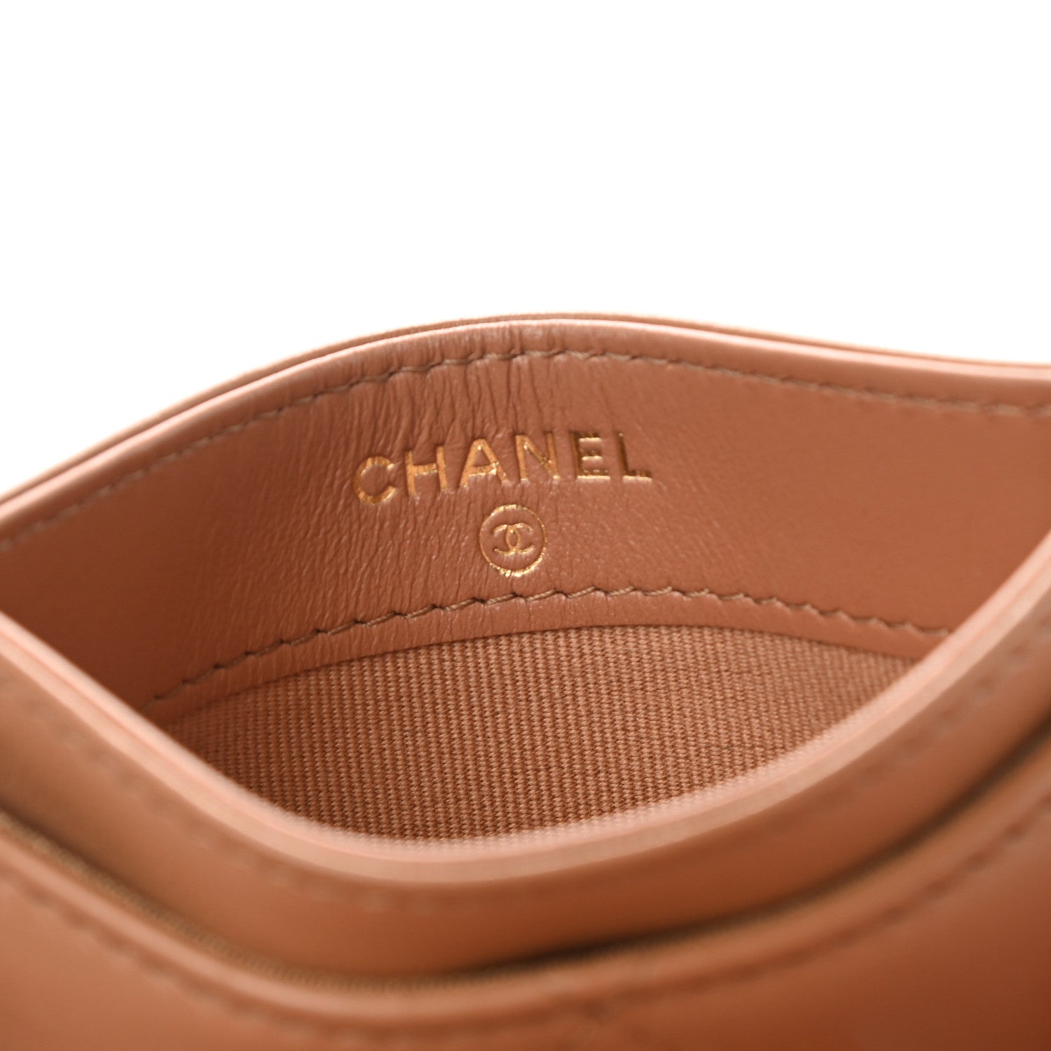 Chanel Lambskin Quilted Chanel 19 Card Holder Brown 6 of 8
