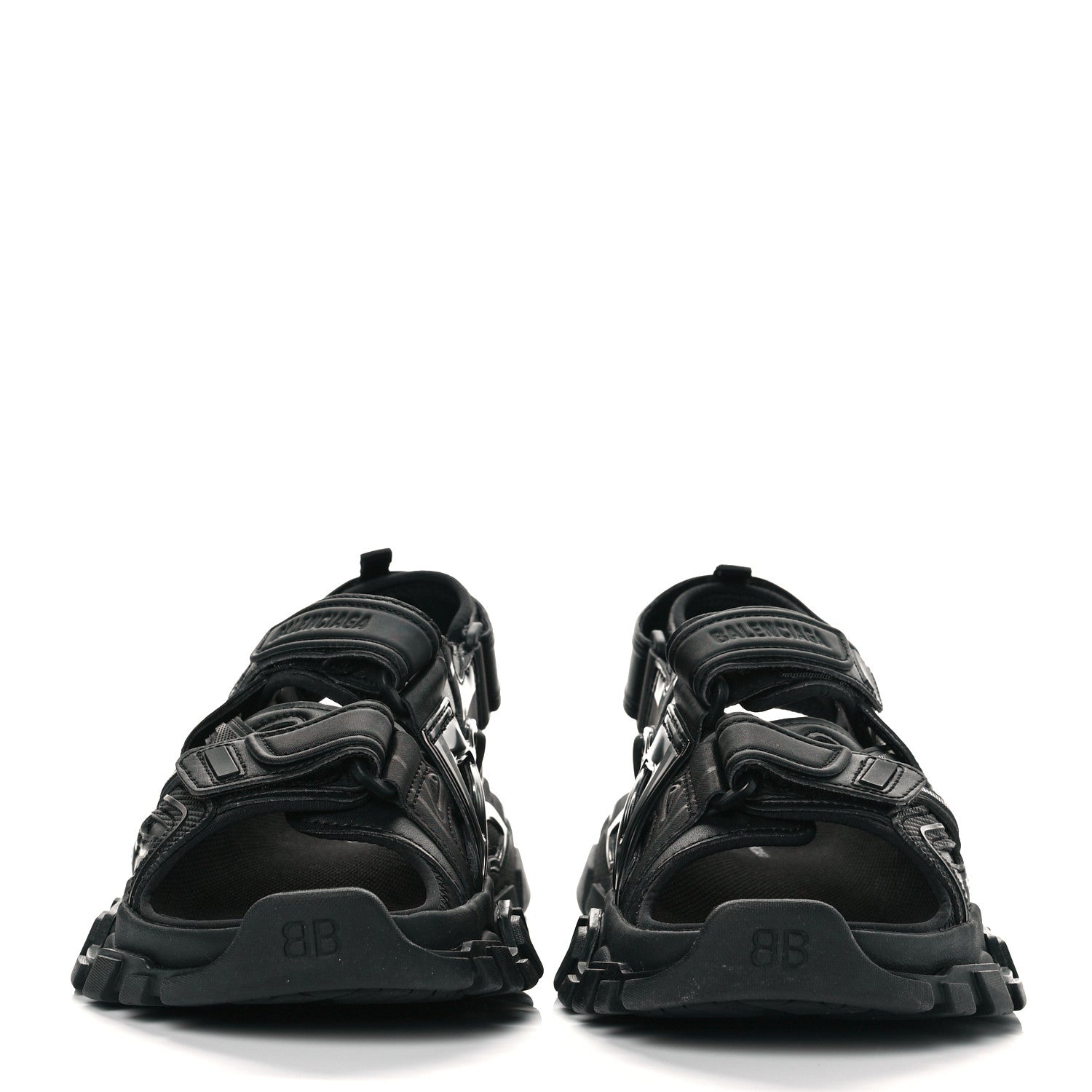 Balenciaga Neoprene Rubber Womens Track Sandals 37 Black 2 of 8