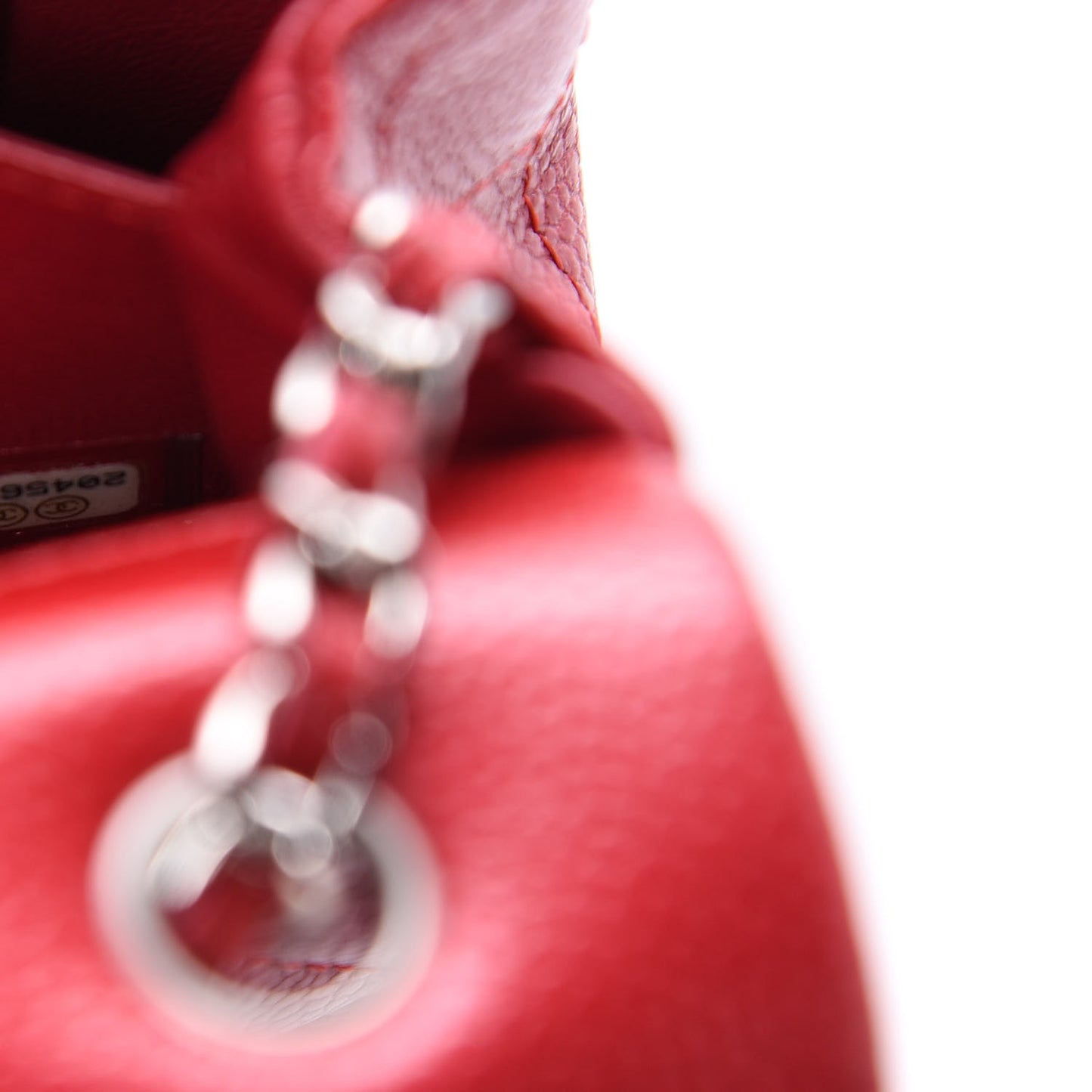 Caviar Quilted Extra Mini Flap Red