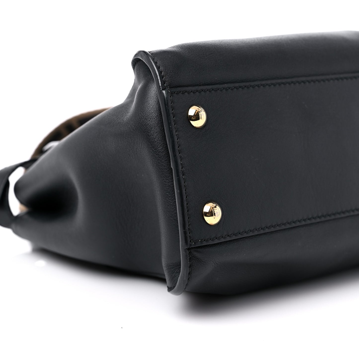 Vitello Seta Shiny Nappa Medium Peekaboo Iconic Satchel Black