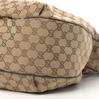 Gucci Monogram Margaux Calfskin Medium Emily Hobo Beige Ebony Cocoa 9 of 16