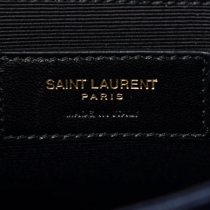 Saint Laurent Textured Calfskin Medium Classic Monogram Universite Bag Deep Marine 6 of 8