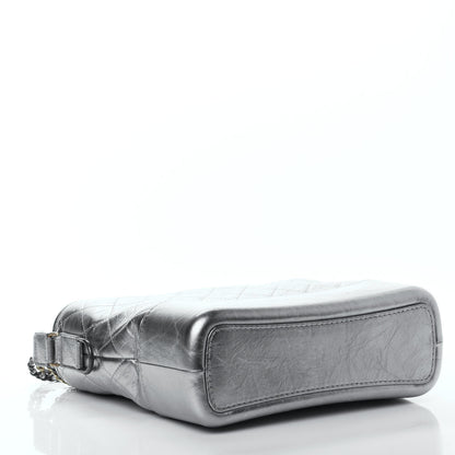Chanel Metallic Lambskin Calfskin Quilted Medium Gabrielle Hobo Silver 3 of 4