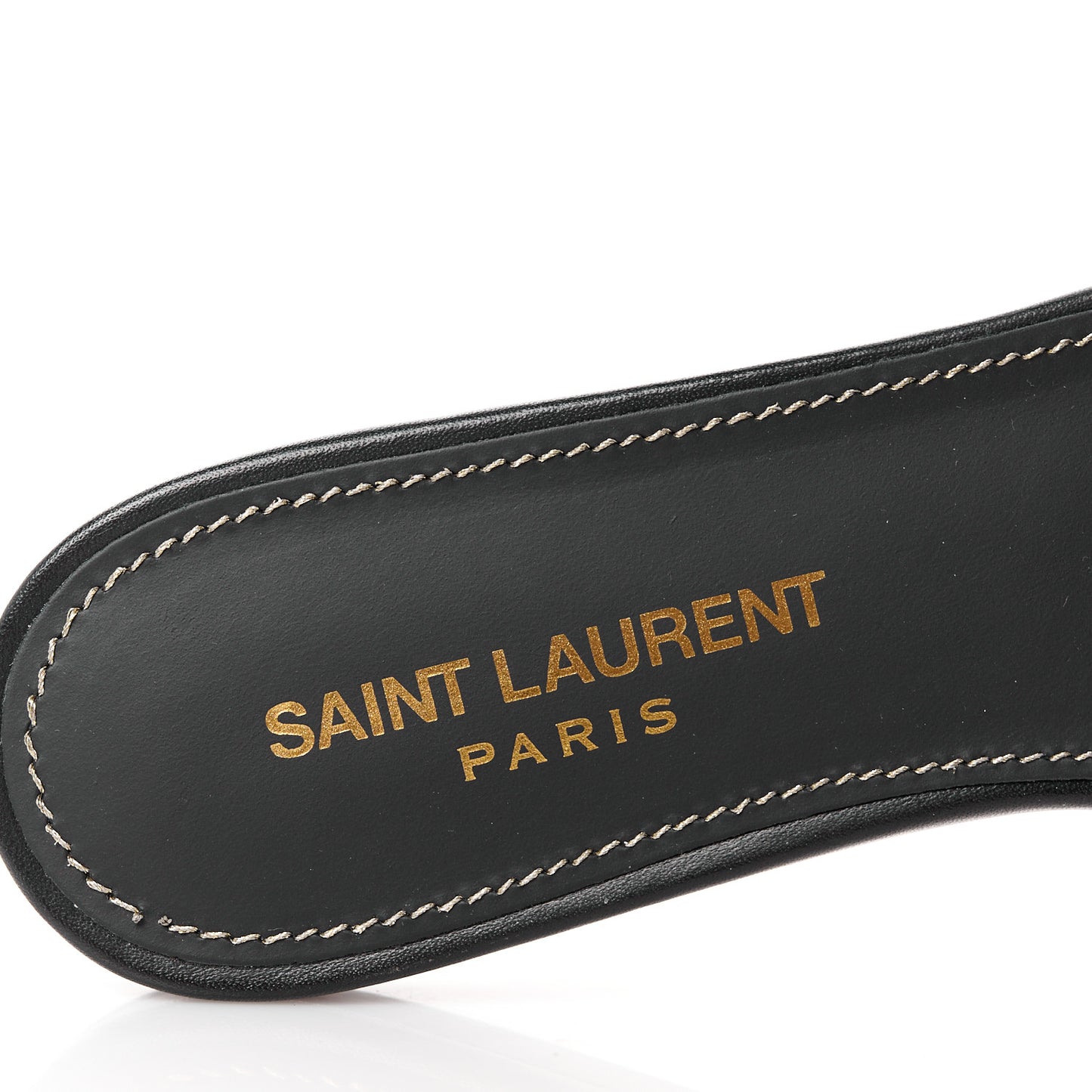 Calfskin Tribute 05 Slide Sandals 36 Black