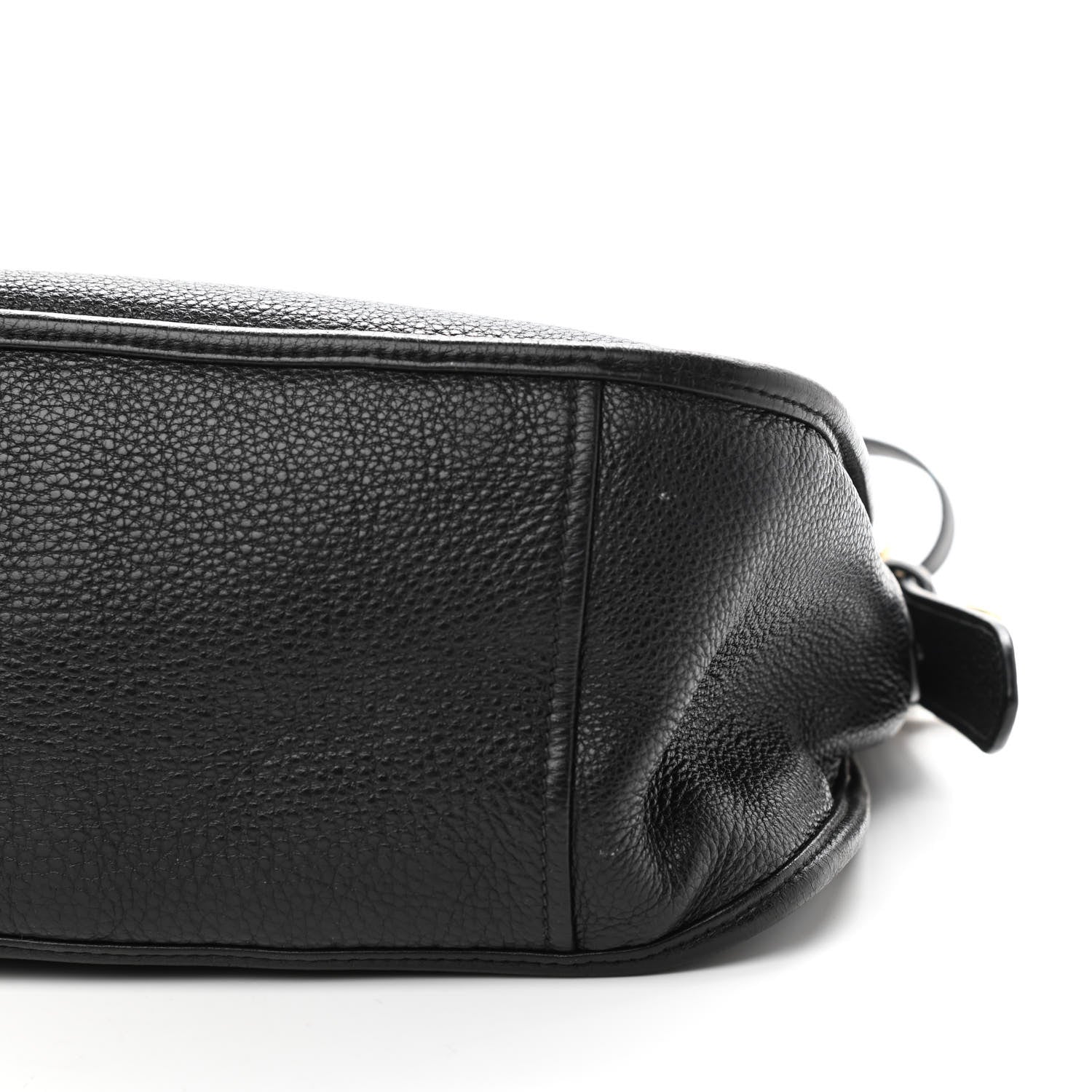 Prada Vitello Daino Zippered Messenger Hobo Black 8 of 10