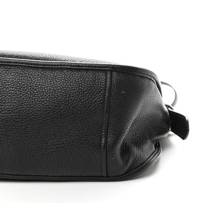 Prada Vitello Daino Zippered Messenger Hobo Black 8 of 10
