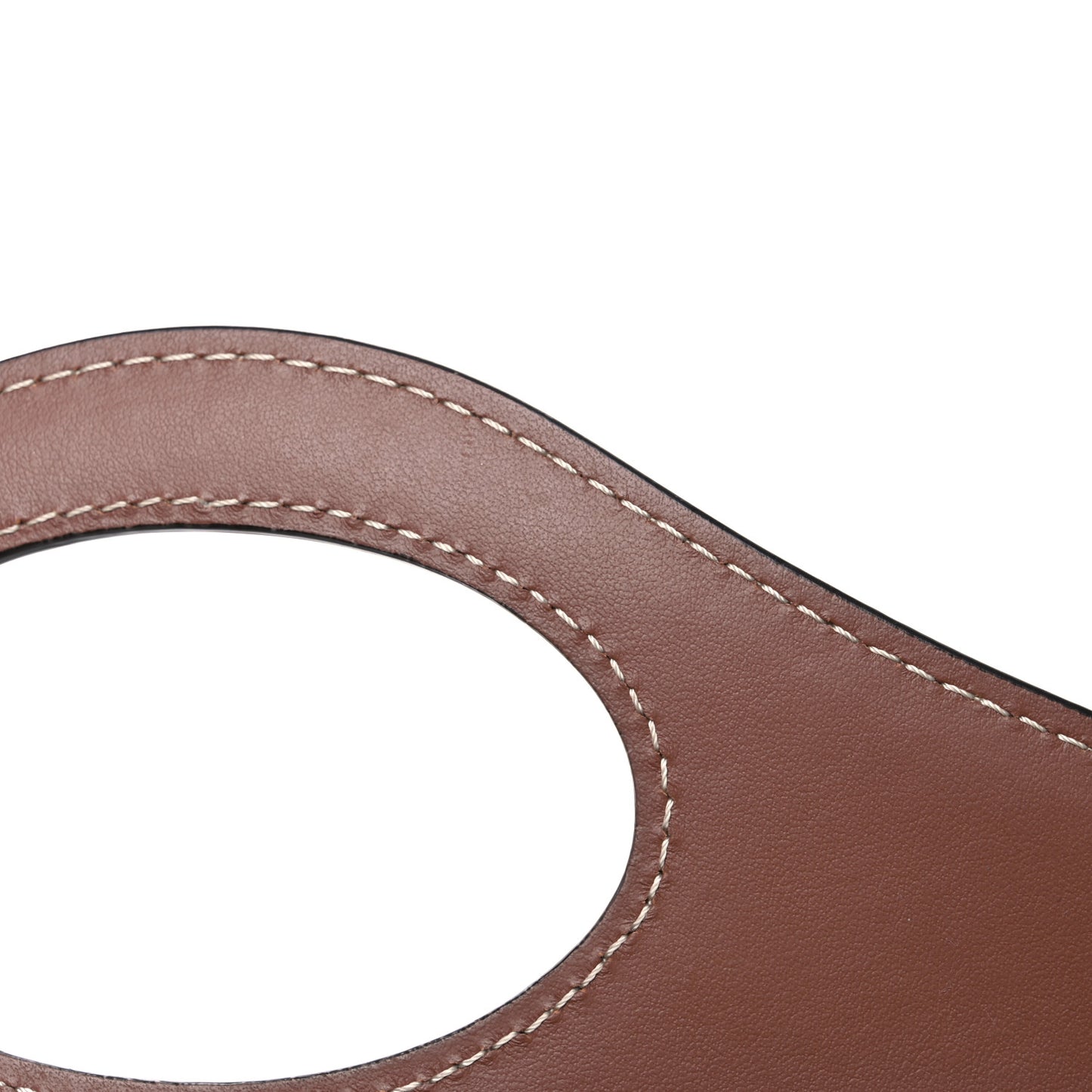 Canvas Smooth Calfskin Two Tone Mini Pocket Bag Natural Malt Brown