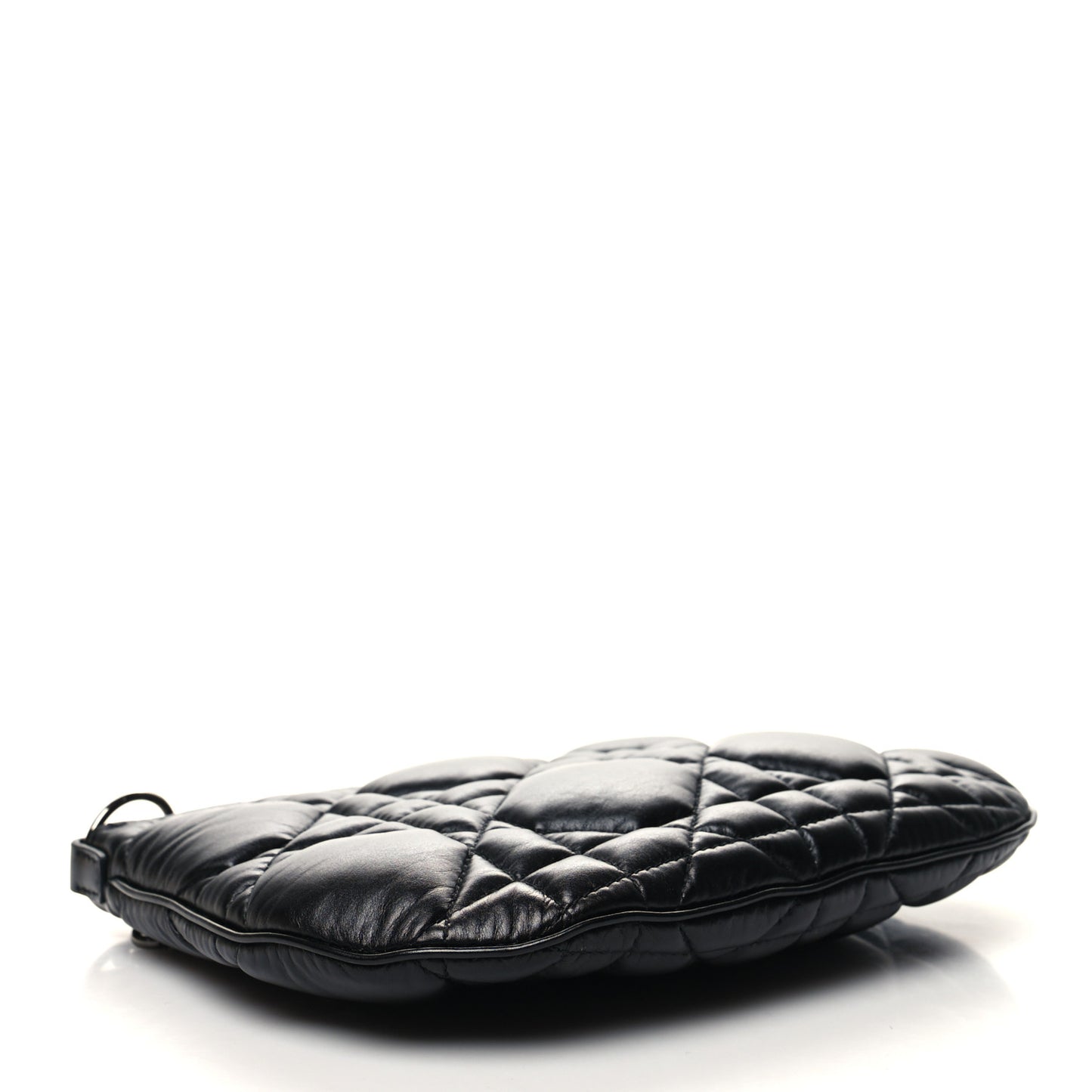 Calfskin Macrocannage Mini Dior Caro Tulip Bag Black