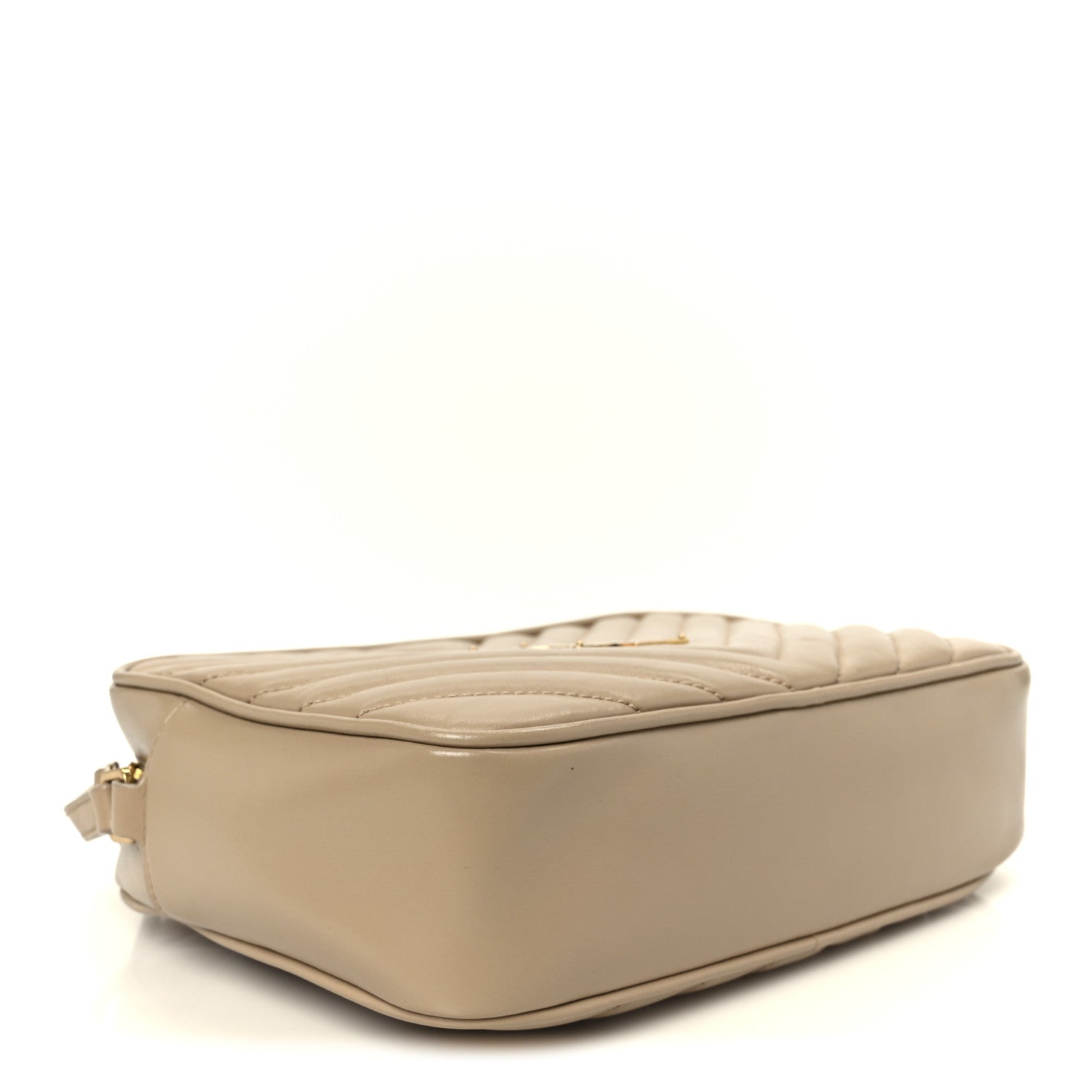Saint Laurent Calfskin Matelasse Monogram Lou Camera Bag Dark Beige 4 of 10