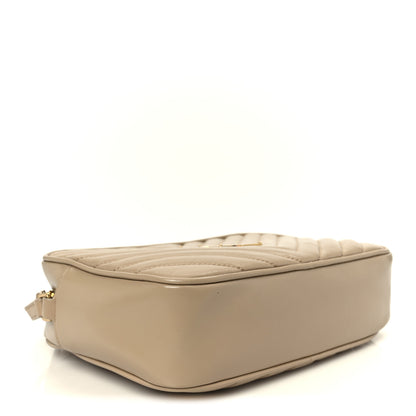 Saint Laurent Calfskin Matelasse Monogram Lou Camera Bag Dark Beige 4 of 10