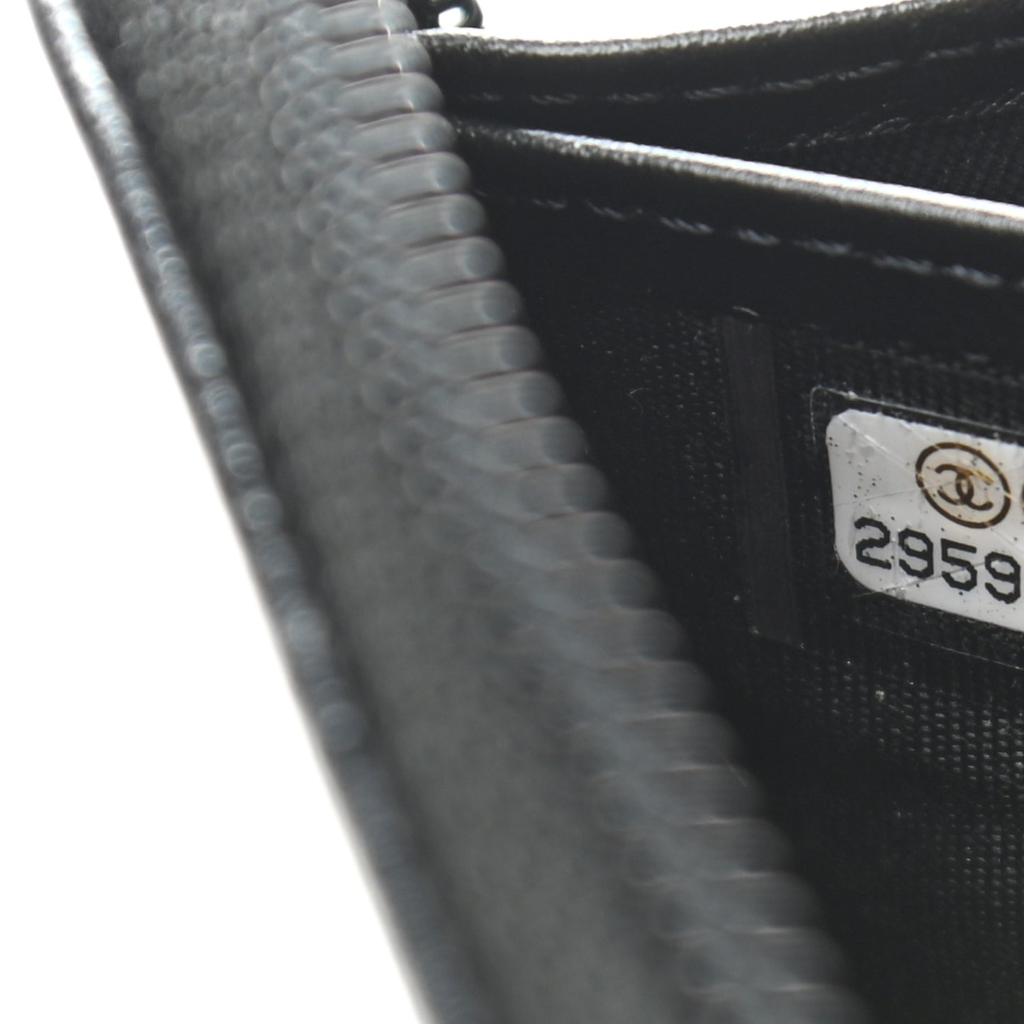 Caviar Quilted Boy Long Zip Around Wallet Black