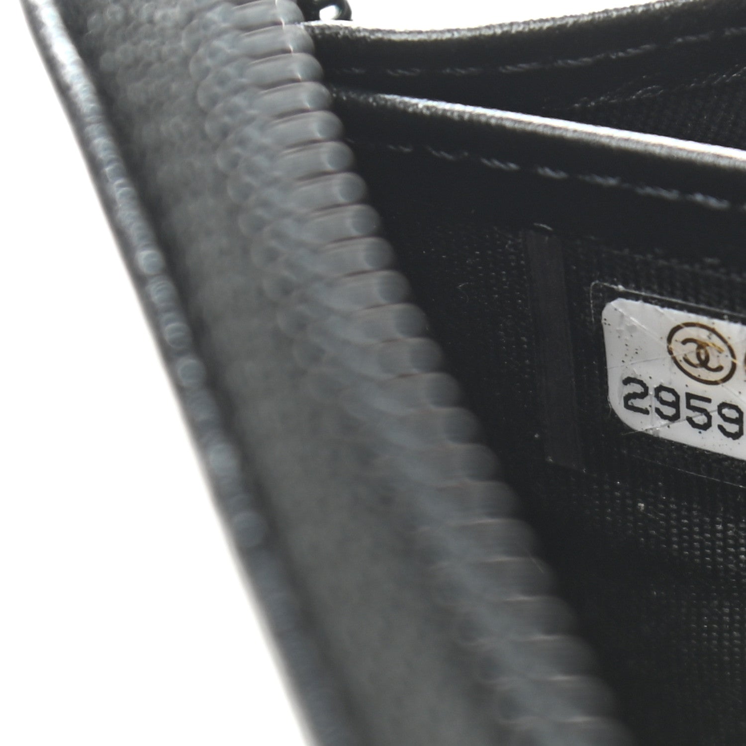 Chanel Caviar Quilted Boy Long Zip Around Wallet Black 8 of 8