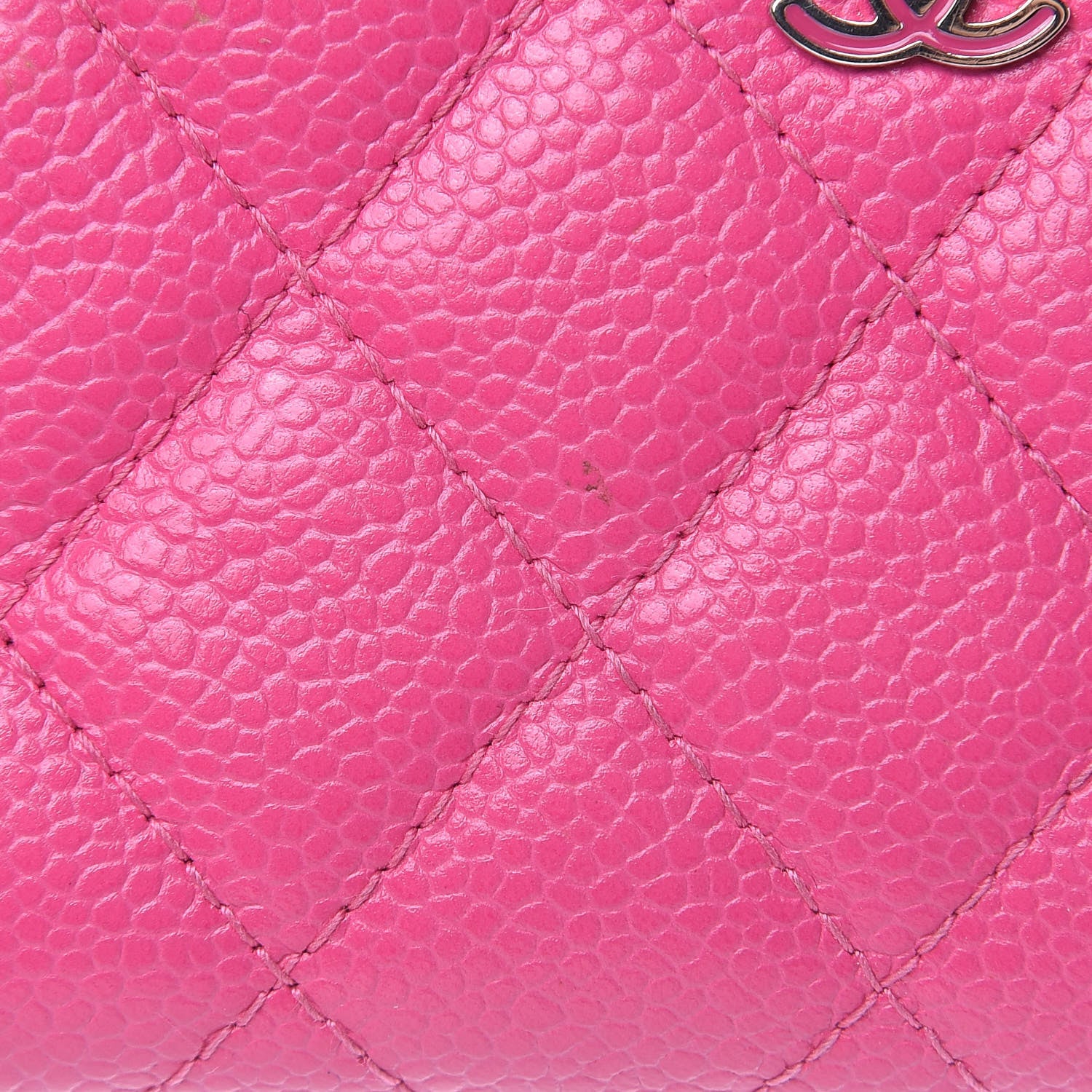 Chanel Caviar Quilted Medium Zip Around Wallet Pink 18 of 20