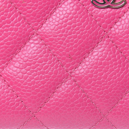Chanel Caviar Quilted Medium Zip Around Wallet Pink 18 of 20