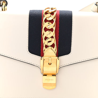 Gucci Calfskin Small Sylvie Shoulder Bag Off White 8 of 10
