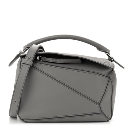 Loewe Soft Grained Calfskin Small Puzzle Bag Pearl Grey 1 of 9