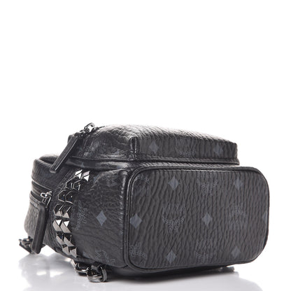 MCM Visetos Studded X-Mini Bebe Boo Backpack Black 4 of 8