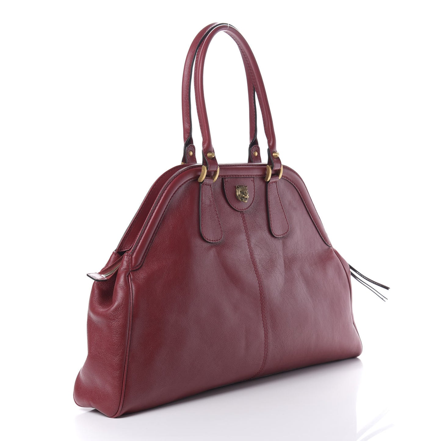 Calfskin Large Re(Belle) Top Handle Bag Red