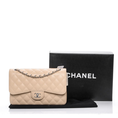Chanel Caviar Quilted Jumbo Double Flap Beige Clair 8 of 8