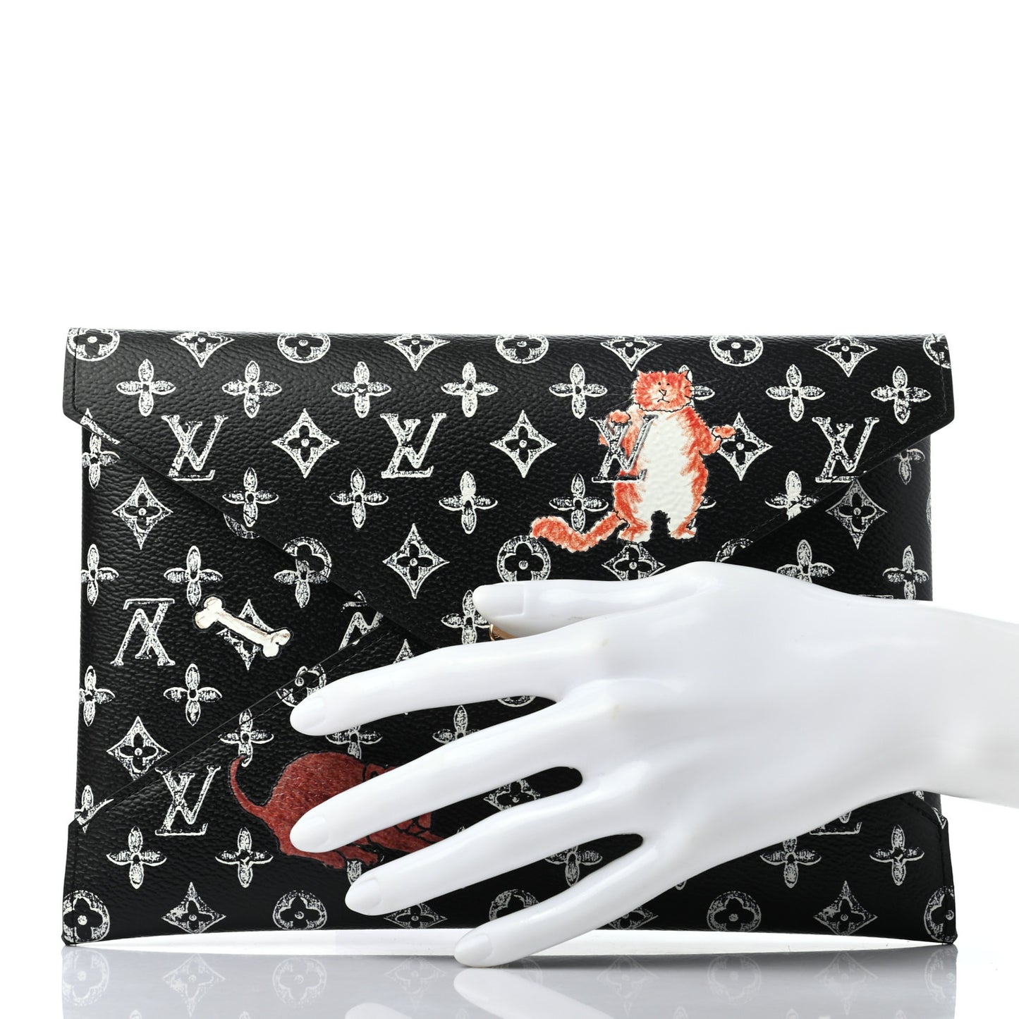 Catogram Large Kirigami Pochette Black