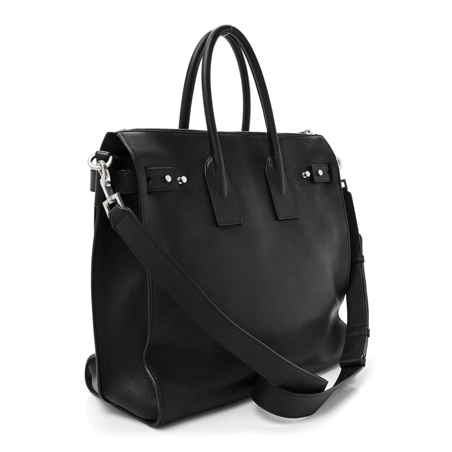 Grained Calfskin Sac De Jour Souple North South Tote Black
