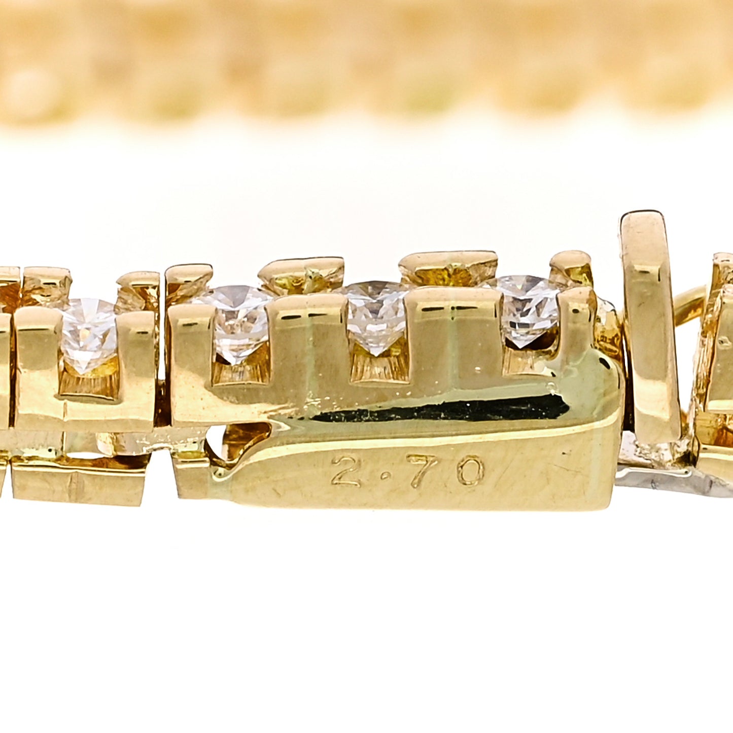 18K Yellow Gold Diamond 2.70ctw Tennis Bracelet