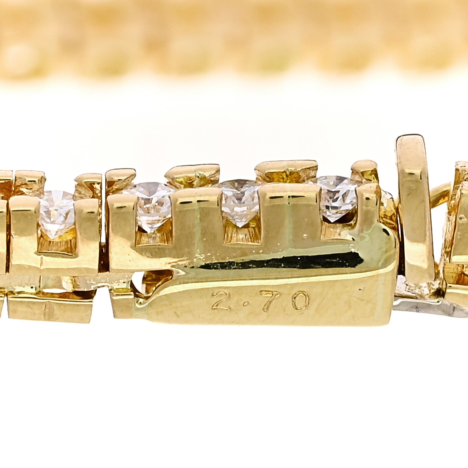 Parker & West by FASHIONPHILE 18K Yellow Gold Diamond 2.70ctw Tennis Bracelet 4 of 4