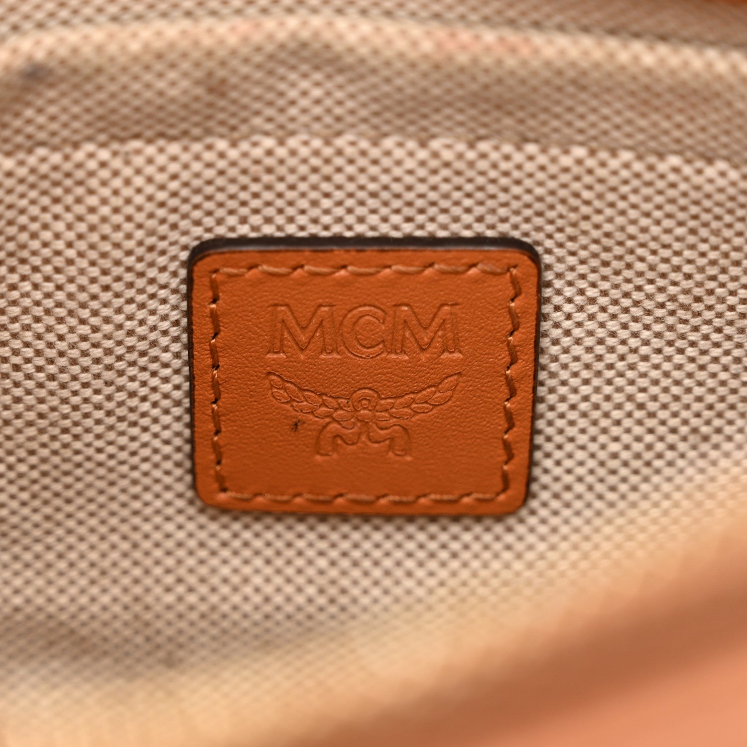 MCM Visetos Nappa Mini Delmy Chain Shoulder Bag Cognac 6 of 14
