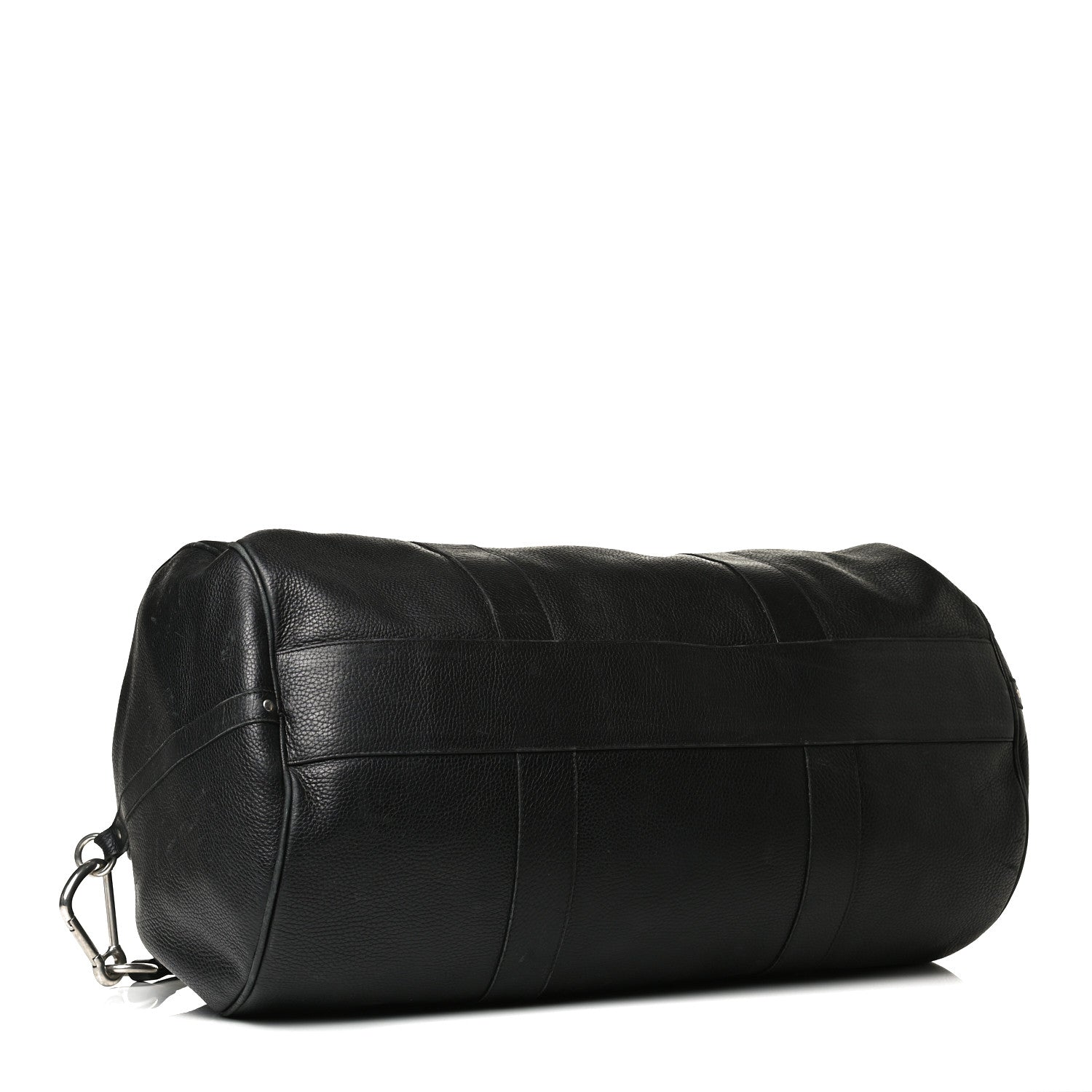 Burberry Calfskin Check Duffle Bag Black 3 of 18