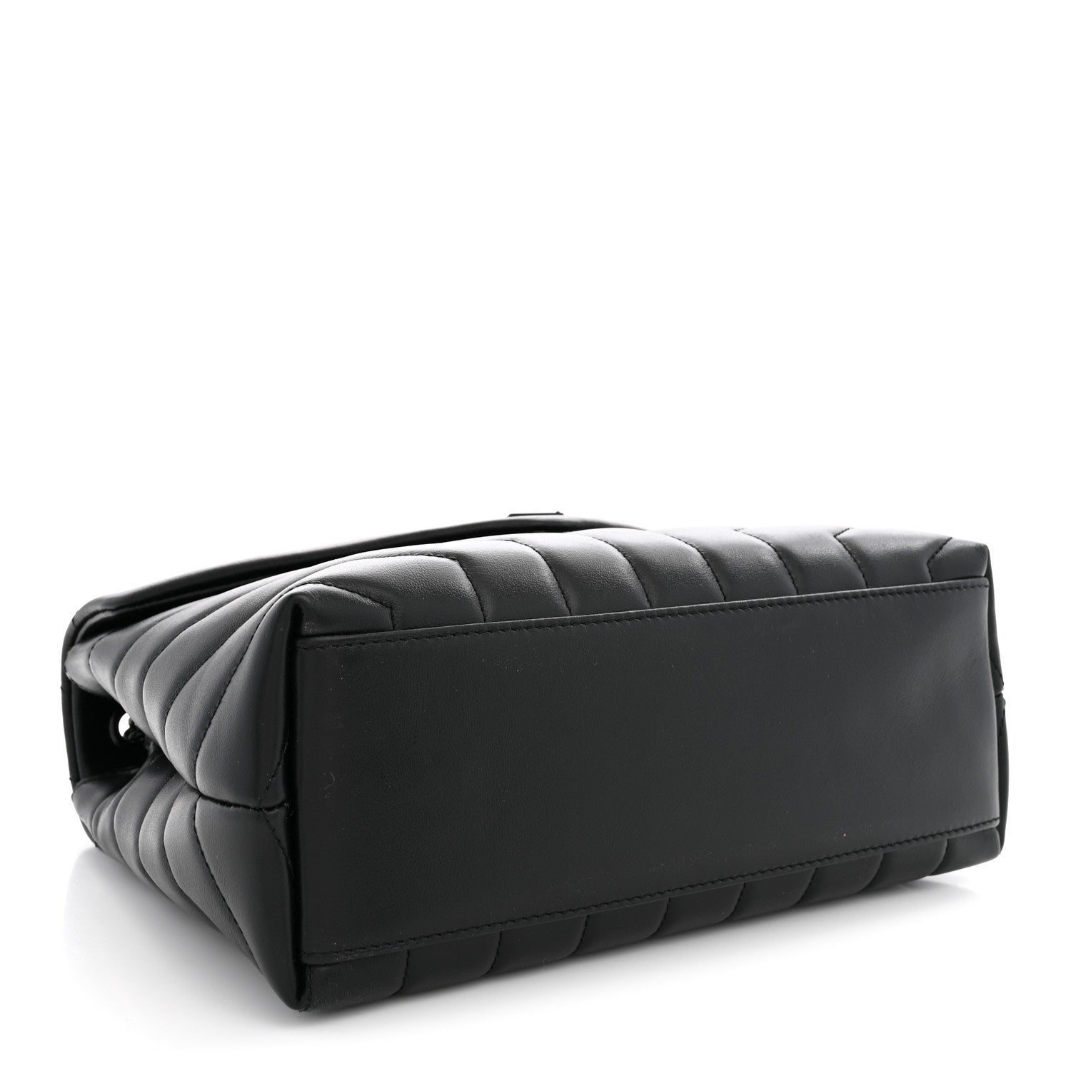 Saint Laurent Calfskin Y Quilted Monogram Monochrome Small Loulou Chain Satchel Black 4 of 10