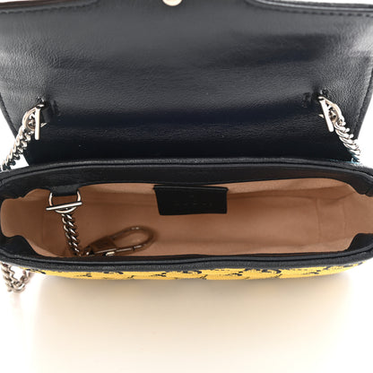 Gucci Monogram Multicolor Matelasse Diagonal Super Mini GG Marmont Shoulder Bag Green Blue Yellow Light Blue Pink 5 of 9