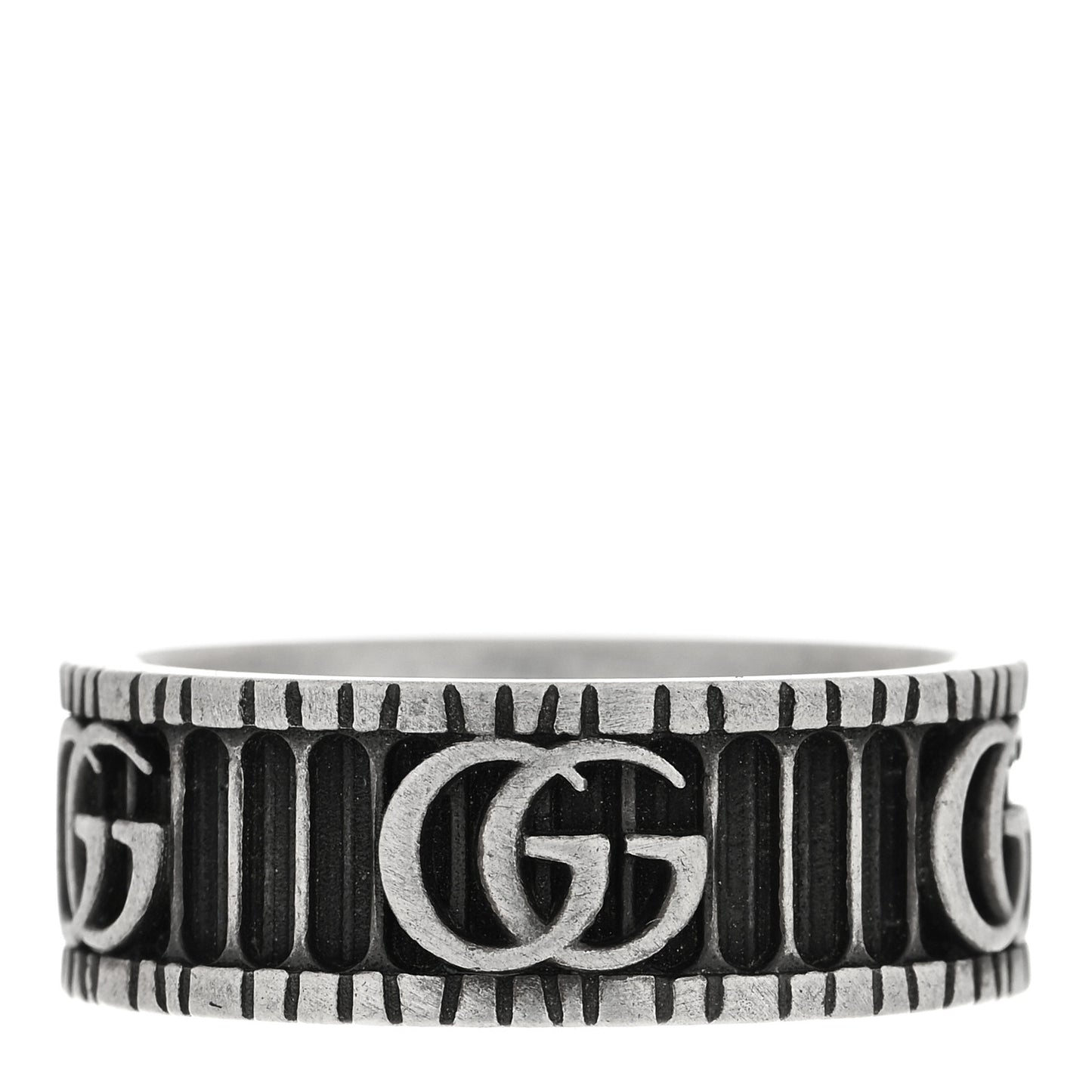 Sterling Silver Double G Band Ring 55 7.25