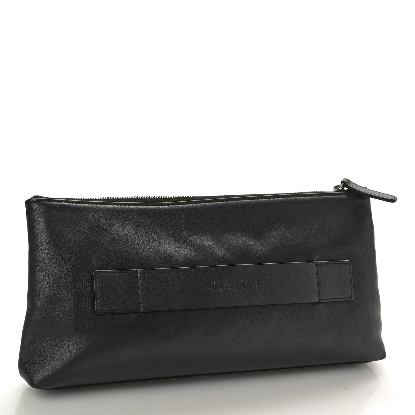 Metallic Calfskin Keyboard Pouch Black