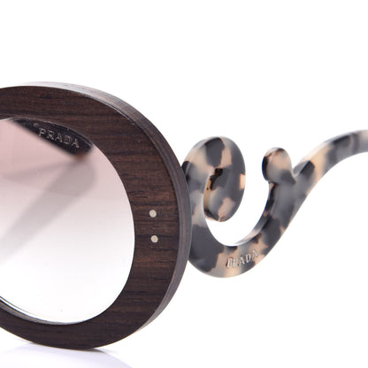 Prada Wooden Baroque Sunglasses SPR 27R Tortoise Dark Brown 6 of 7