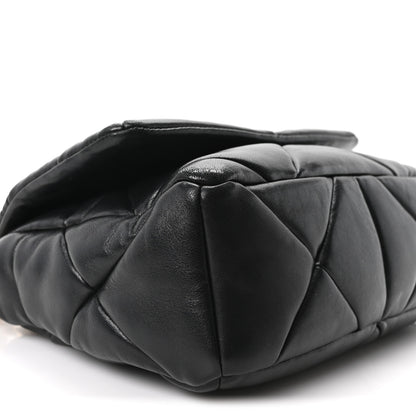Prada Nappa Re-Nylon Triangle Quilted Patchwork System Flap Shoulder Bag Black 9 of 10