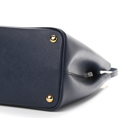 Prada Saffiano Cuir Medium Double Bag Baltico 9 of 13