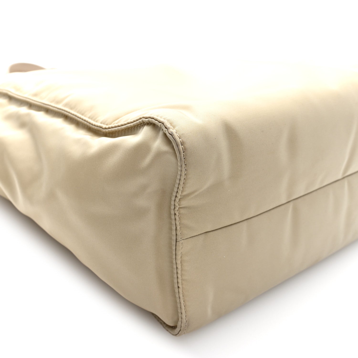 Prada Tessuto Nylon Saffiano Tote Beige 7 of 8