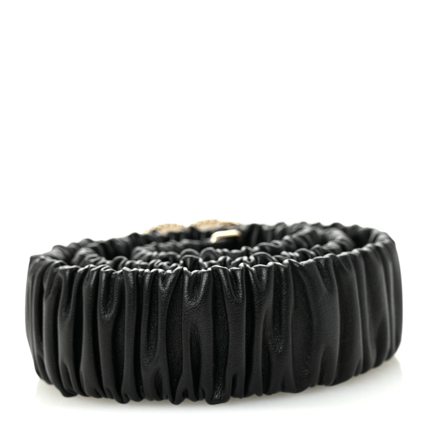 Lambskin Crystal Pearl CC Belt 80 32 Black