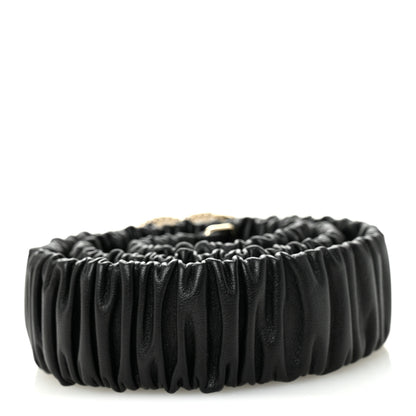 Chanel Lambskin Crystal Pearl CC Belt 80 32 Black 2 of 6