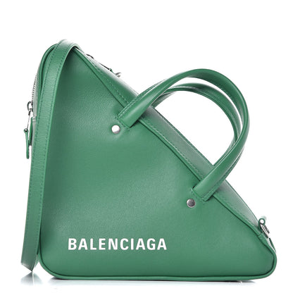 Balenciaga Shiny Day Calfskin S Triangle Duffle Vert Irlandais 1 of 6