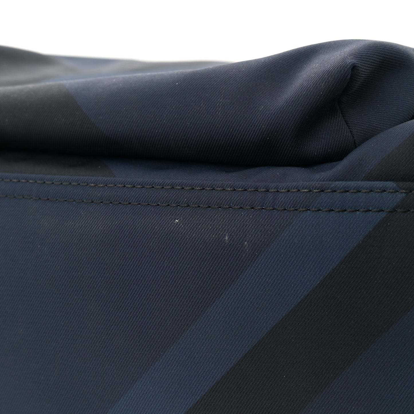 Nylon Check Print Abbeydale Simple Backpack Navy